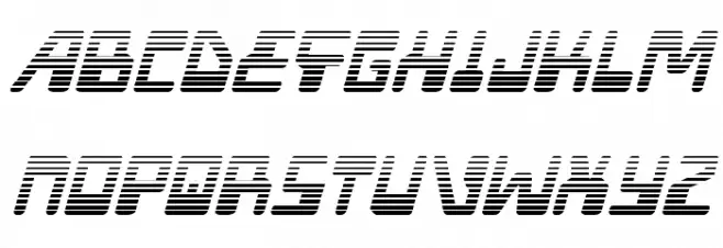 Xped Gradient Italic फ़ॉन्ट लोअरकेस