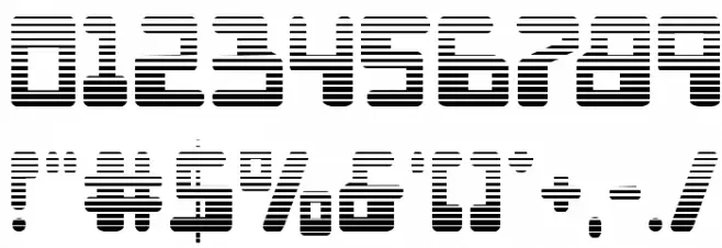 Xped Gradient Font OTHER CHARS