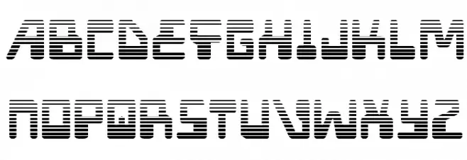 Xped Gradient Schriftart Kleinbuchstaben