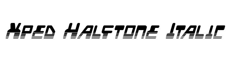 Xped Halftone Italic  नि: शुल्क फ़ॉन्ट्स डाउनलोड