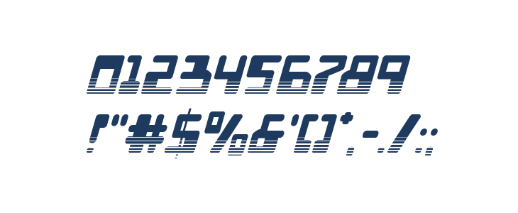 Xped Halftone Italic Other Characters