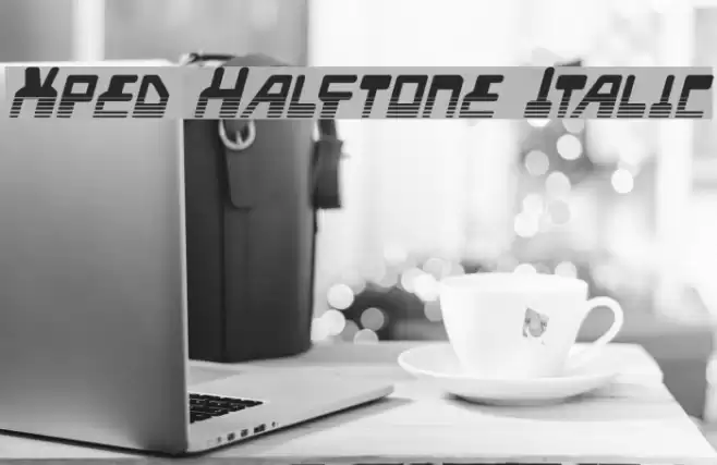 Xped Halftone Italic Font examples