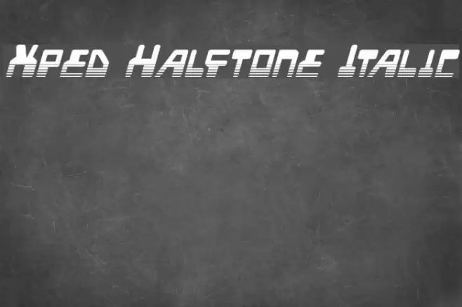 Xped Halftone Italic Font examples