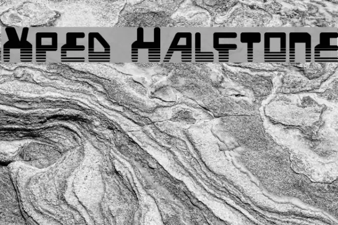 Xped Halftone Font examples