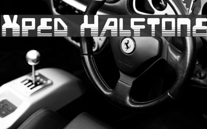 Xped Halftone Font examples