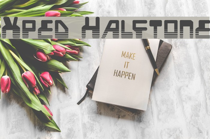 Xped Halftone Font examples