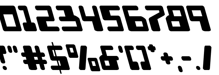 Xped Leftalic Font OTHER CHARS