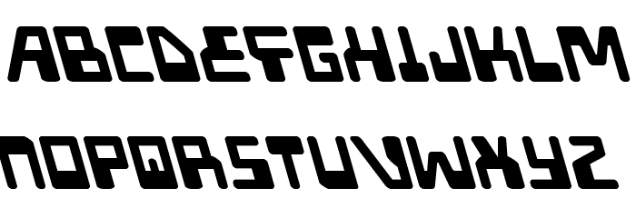 Xped Leftalic Font LOWERCASE