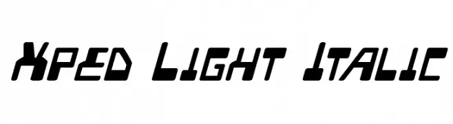 Xped Light Italic  les polices de caractères gratuit tlcharger