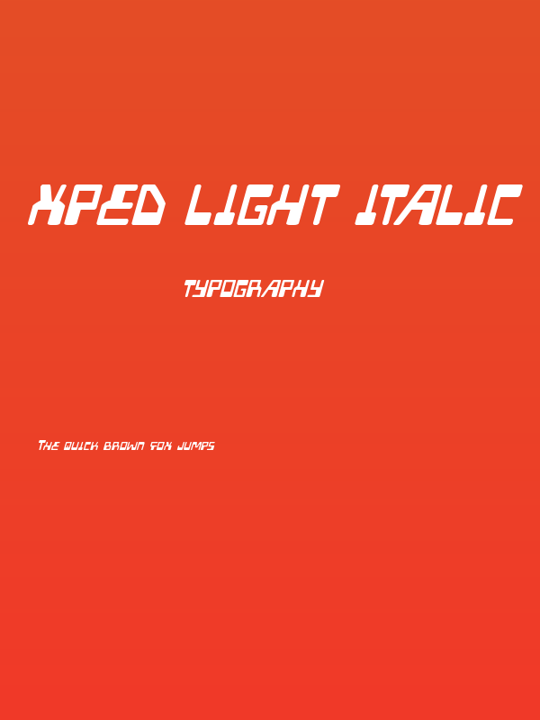 Xped Light Italic Poster
