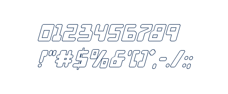 Xped Outline Italic Other Characters