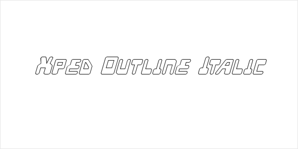 Xped Outline Italic Logo