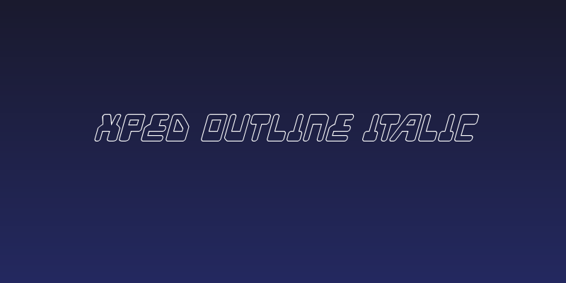 Xped Outline Italic Social Header