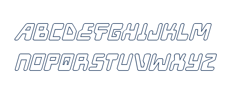 Xped Outline Italic Lowercase