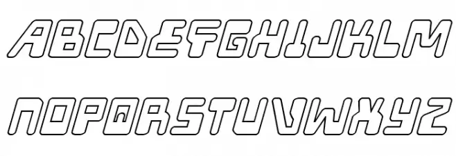 Xped Outline Italic Font Litere mici