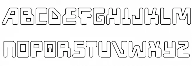 Xped Outline 字体 大写