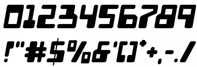 Xped Semi-Italic Font OTHER CHARS