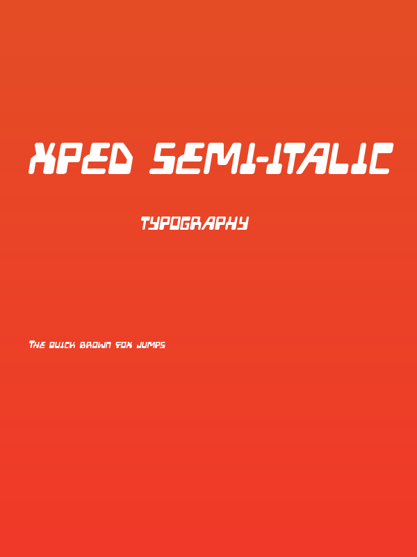 Xped Semi-Italic Poster