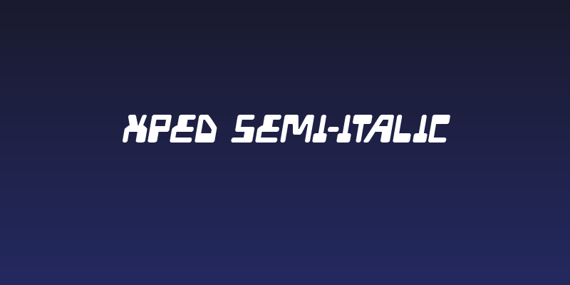 Xped Semi-Italic Social Header