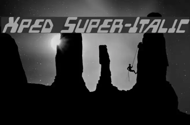 Xped Super-Italic Font examples
