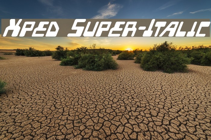Xped Super-Italic Font examples