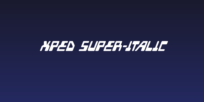 Xped Super-Italic Social Header