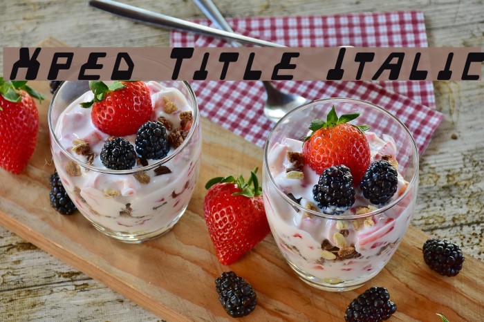 Xped Title Italic Font examples