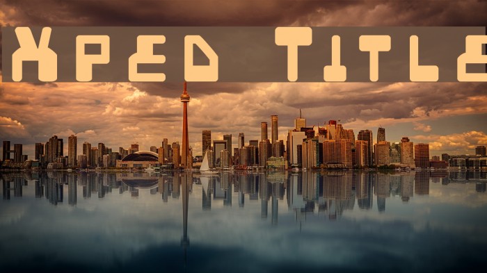 Xped Title Font examples