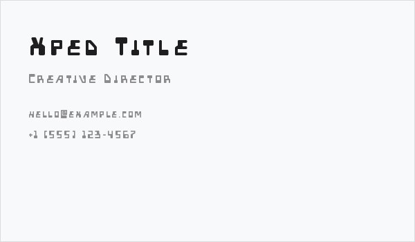 Xped Title Business Card