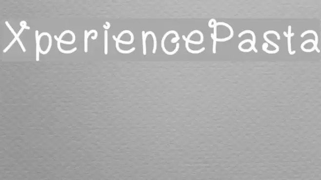 XperiencePasta Font examples