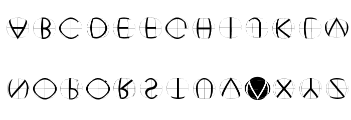 XperimentypoFourB Round Font LOWERCASE