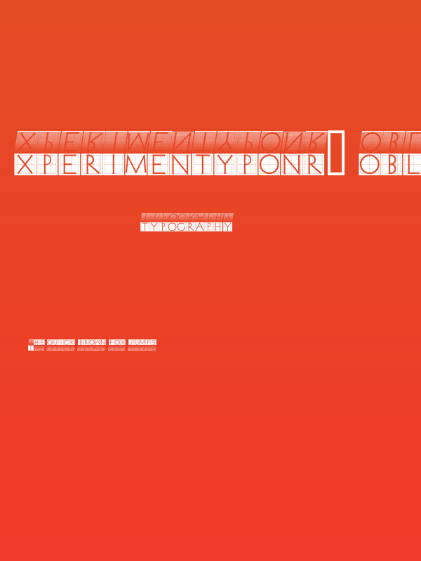 XperimentypoNr1 Oblique Poster