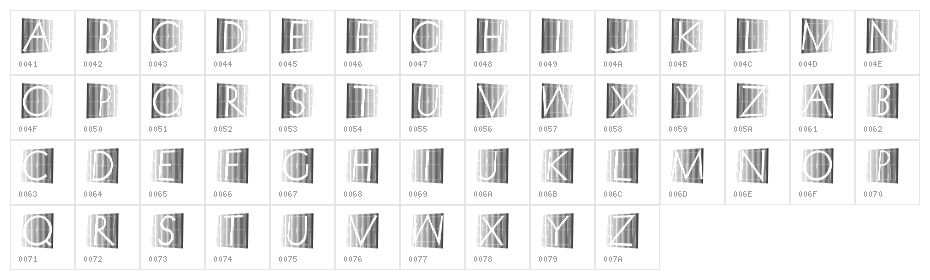 XperimentypoStripes-Two Character Map