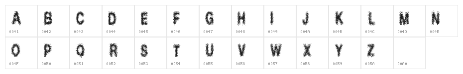 Xplosion_demo Regular Character Map