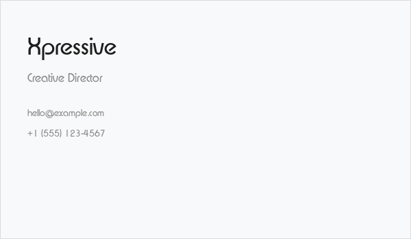 Xpressive Business Card
