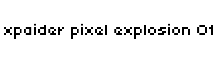 xpaider pixel explosion 01 Шрифта