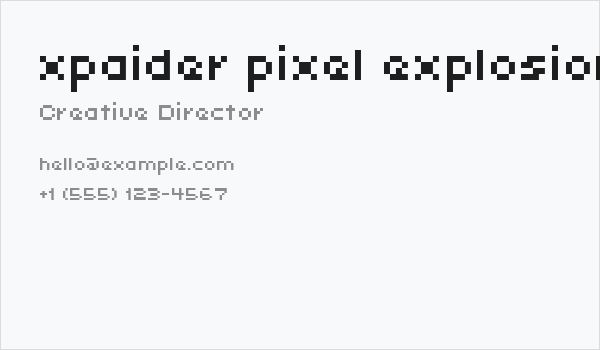 xpaider pixel explosion 01 Business Card