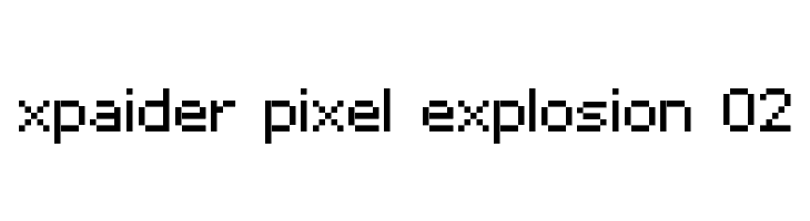 xpaider pixel explosion 02 フォント