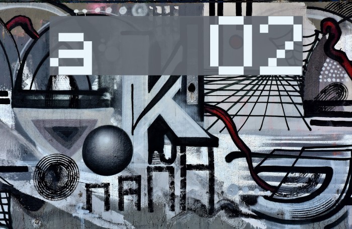 xpaider pixel explosion 02 Font examples