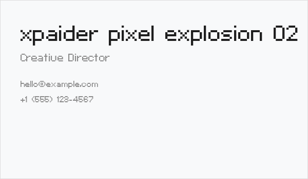 xpaider pixel explosion 02 Business Card