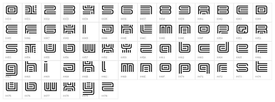 xpdr_delirium 00 Character Map