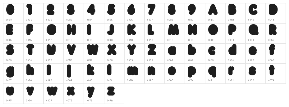xpdr_fat 00 Character Map