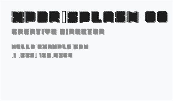 xpdr_splash 00 Business Card