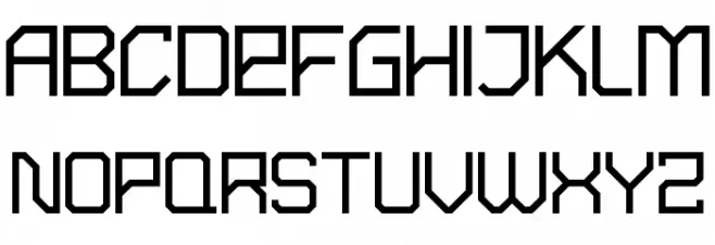 xpdr_tech 00 フォント 大文字