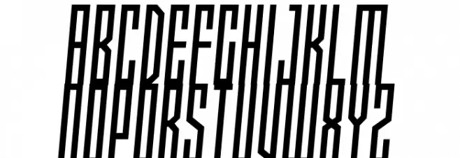 Xray Ted [skew] Шрифта ВЕРХНИЙ