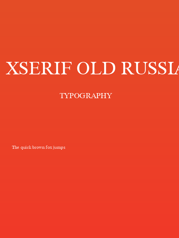 XSerif Old Russian Poster