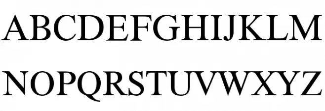 XSerif Unicode फ़ॉन्ट अपरकेस