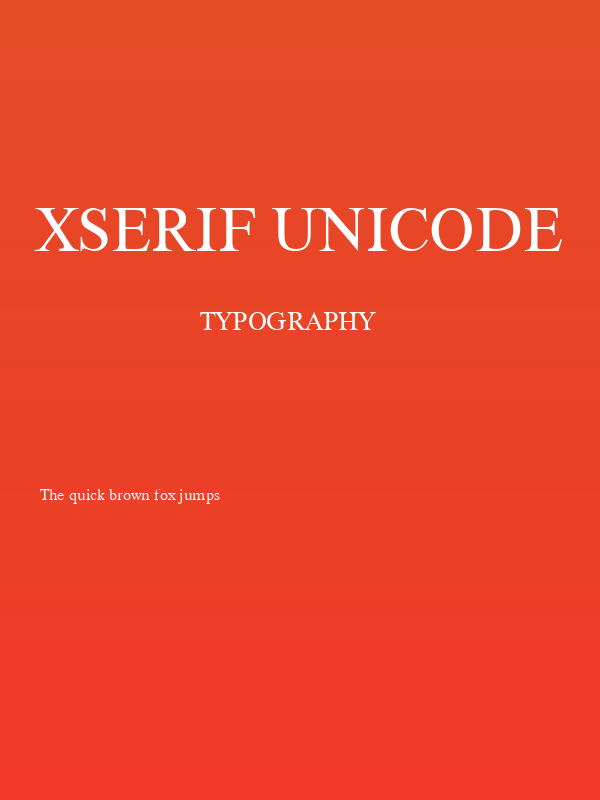 XSerif Unicode Poster
