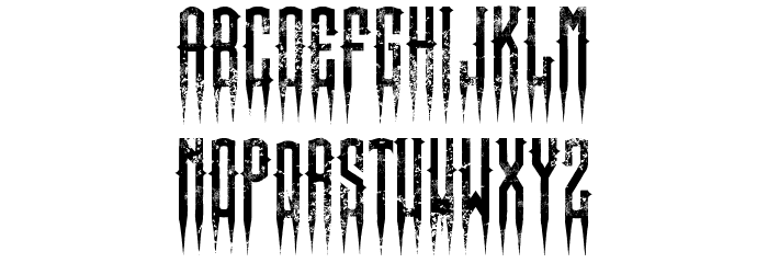 XSpiked Regular Font LOWERCASE