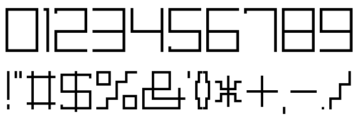 XSquare Lite Font OTHER CHARS